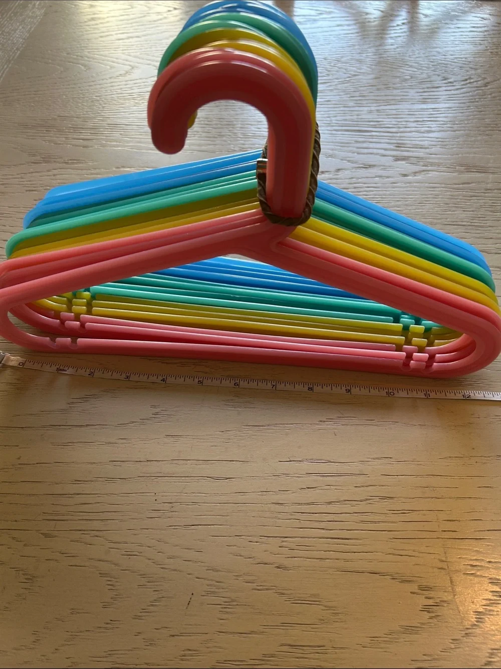 IKEA Plastic Kids Closet Hangers in Pink, Yellow, Green, Blue. 14 total